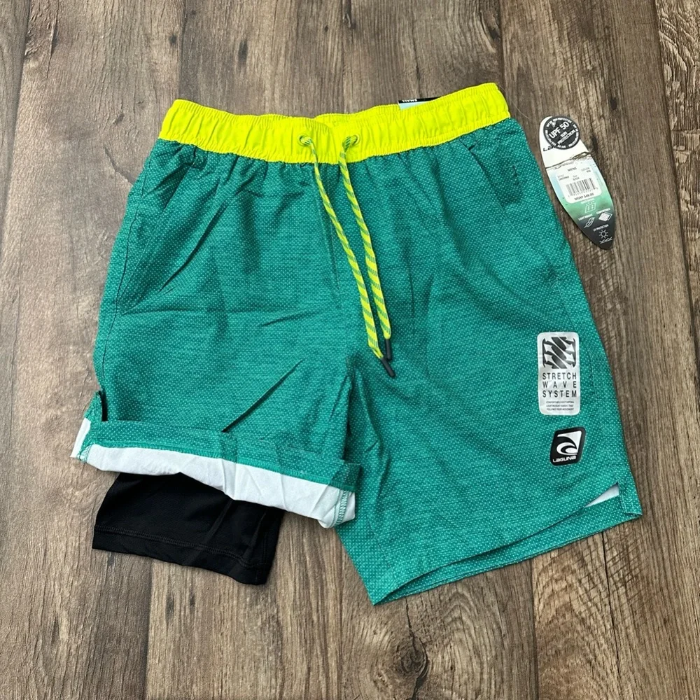 Laguna Swimtrunk Surf Shorts Lined UPF 50+ Size S Green